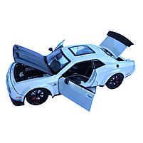 Машинка металева Dodge Challenger SRT Додж біла 1:24 звук світло відкр двері баг капот 20*7*5,5см (GT-12099), фото 3