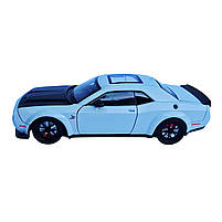 Машинка металева Dodge Challenger SRT Додж біла 1:24 звук світло відкр двері баг капот 20*7*5,5см (GT-12099), фото 9