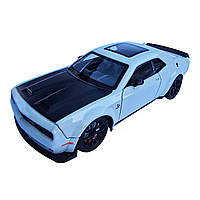 Машинка металева Dodge Challenger SRT Додж біла 1:24 звук світло відкр двері баг капот 20*7*5,5см (GT-12099), фото 10