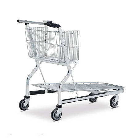 Б/В Візок вантажний Wanzl MUC 400 — професійна транспортна платформа з кошиком 48 л, вантажопідйомністю 250 кг і колесами 125 мм, фото 1