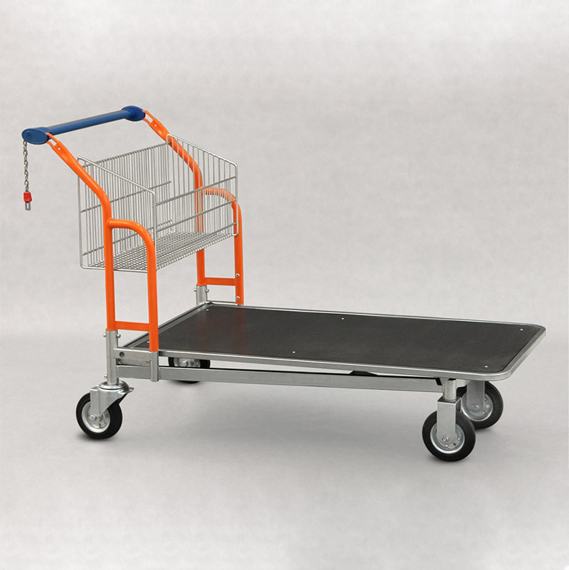 Б/В Візок транспортний DAMIX Vario 120 — професійна вантажна платформа з кошиком 40 л, суцільною фанерною основою та