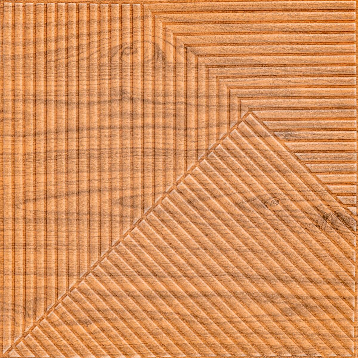 Самоклеюча декоративна 3D панель Бамбук Дерево Золото 500х500х5мм SW-00002885