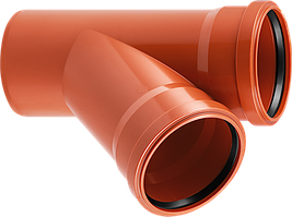 Трійник каналізаційний з ПВХ Magnaplast Ø110x110/45°