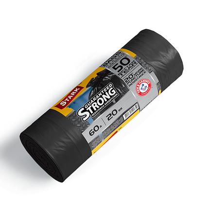 Пакети для сміття “TM STARK” 60л. (20шт) міцні чорні, 30уп/ящ., фото 1