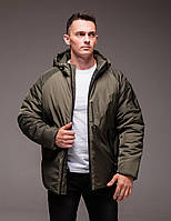 Куртка практична тепла чоловіча зимова, Стильна чоловіча куртка коротка з капюшоном, Чоловіча куртка утеплена на щодень