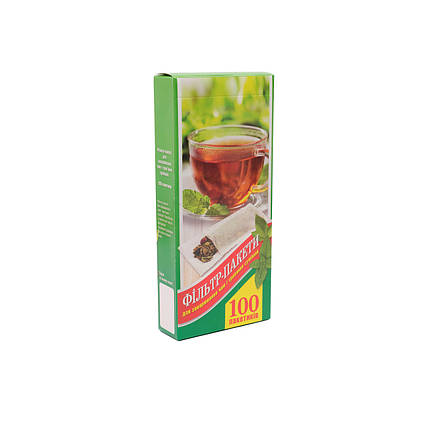 Фільтр пакет для заварювання чаю XL (100шт/уп), 50уп/ящ., фото 1