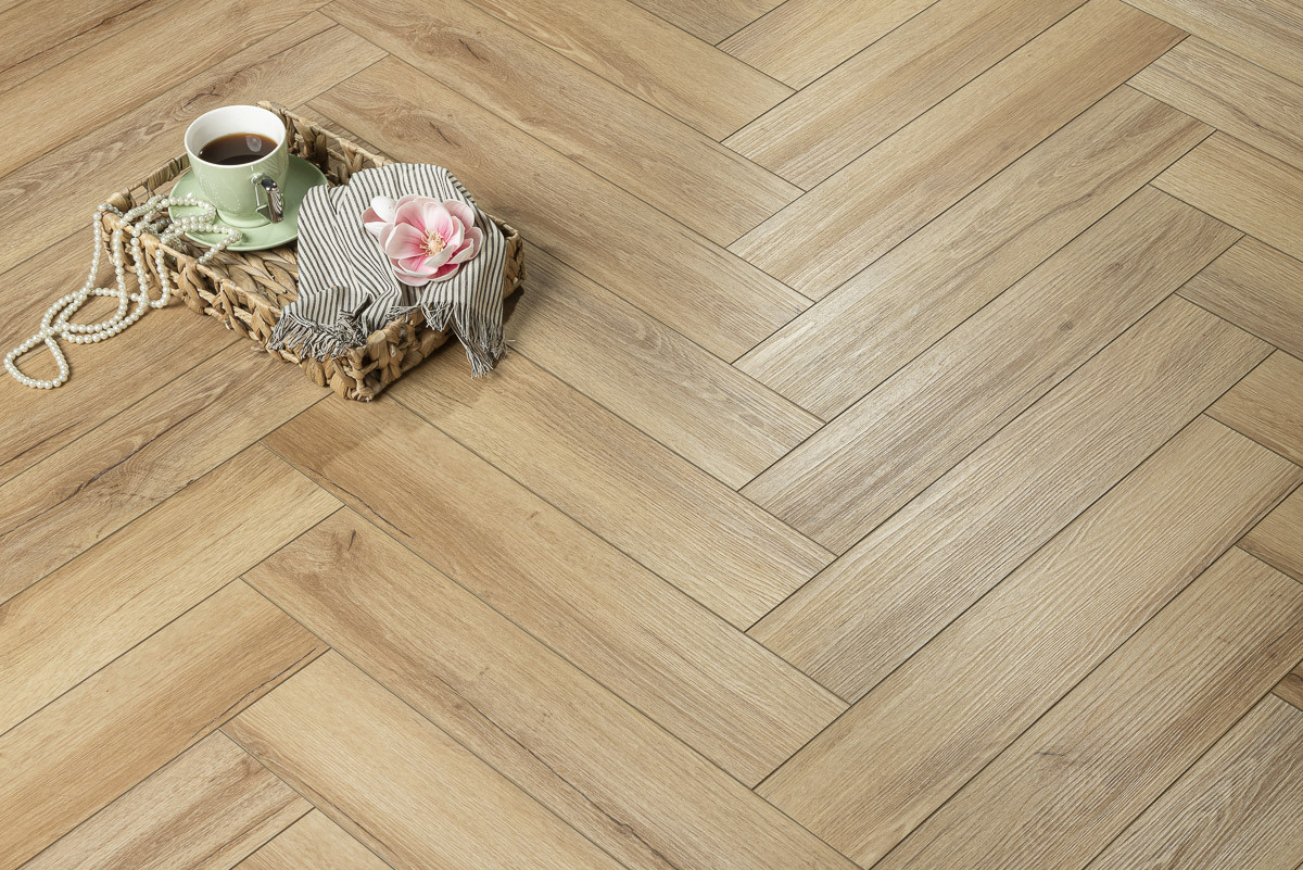 Вінілова підлога SPC AQUA Profi Дуб Lizbona англійська ялинка 33 клас 5мм, фото 1