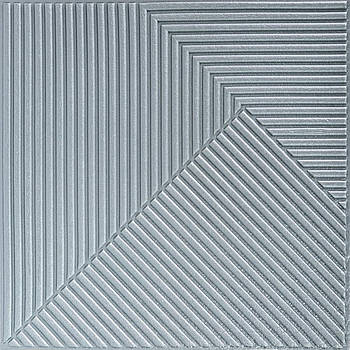 Самоклеюча декоративна 3D панель 500х500х5мм Бамбук Сірий SW-00002878