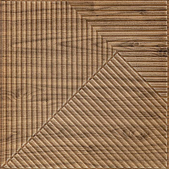 Самоклеюча декоративна 3D панель 500х500х5мм Бамбук темний Дуб SW-00002886