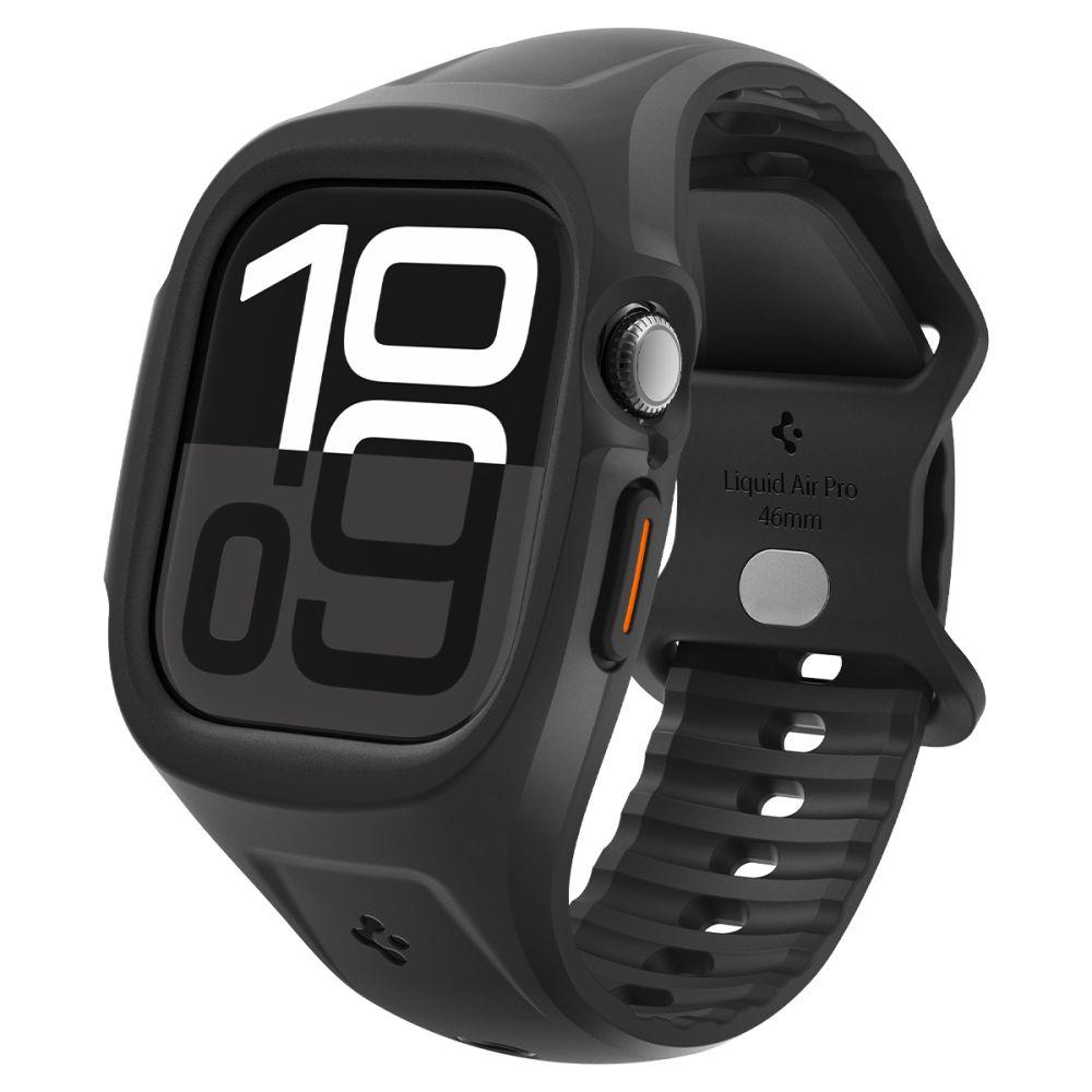 Чохол і ремінець Spigen для Apple Watch 10/ 11 (46mm) - Liquid Air Pro, Black (ACS09317)