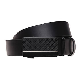 Автоматичний чоловічий пасок з пряжкою115-125×3.5 / ремінь на штани Borsa Leather, чорний