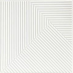 Самоклеюча декоративна 3D панель Бамбук Білий 500х500х5мм SW-00002877