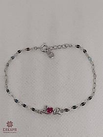 Срібний Браслет зі вставкою цирконій