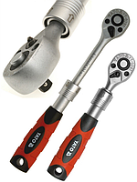 Вороток трещітка телескоп 150-200 мм тріскачка 1/4" YATO YT-0297