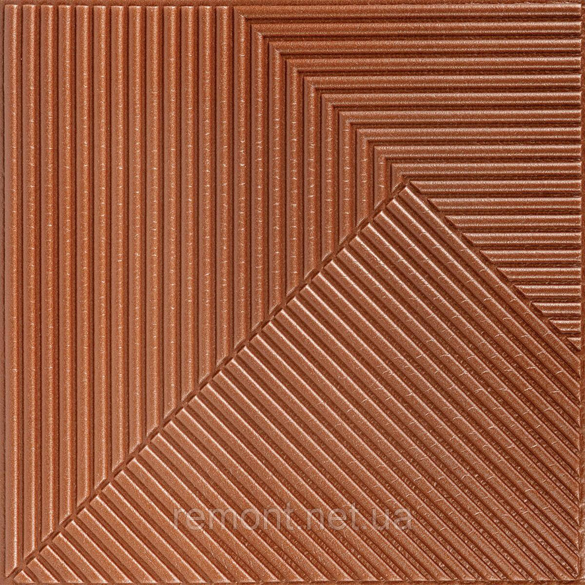 Самоклеюча декоративна 3D панель 500х500х5мм Коричневий SW-00002880, фото 1