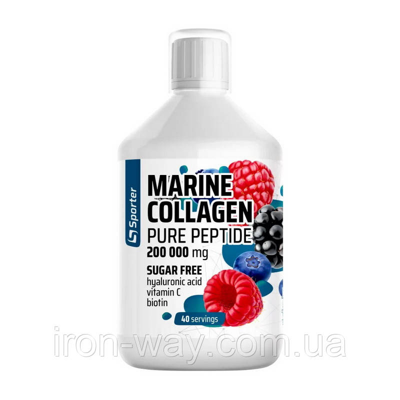 Sporter Marine Collagen Pure Peptide (500 ml, natural berry), фото 1