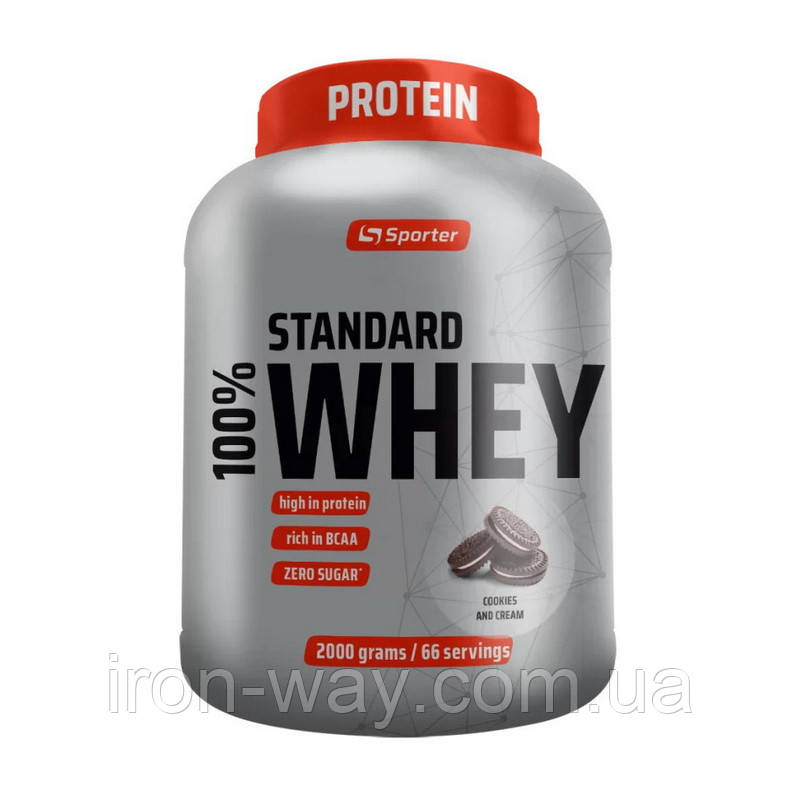 Sporter 100% Whey Standard (2 kg, cookie and cream), фото 1