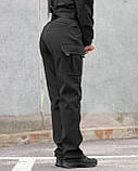 Брюки карго теплі жіночі BEZET Titan чорний, фото 8