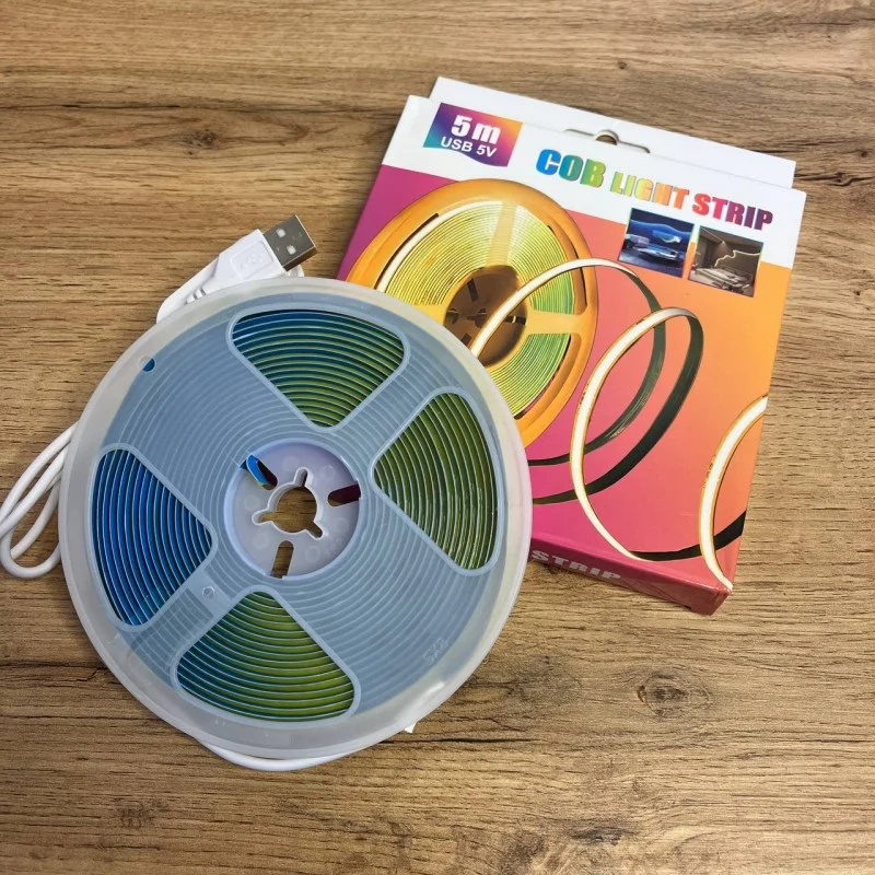 COB LED-стрічка 5 метрів, світлодіодна стрічка USB 5V, COB-стрічка для підсвічування Лучшая цена, фото 1