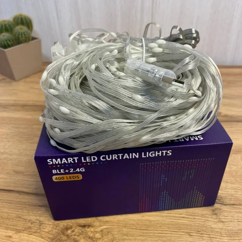 Розумна смарт-гірлянда з керуванням через смартфон і пульт 400 LED Bluetooth Лучшая цена, фото 1