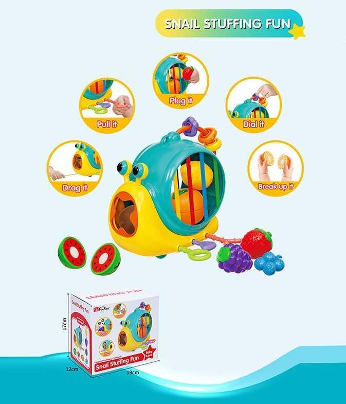 Логічна гра “Равлик”, каталка, еластичні решітки, пальчикові ігри, продукти на липучках, гумові мотузочки 35717 M