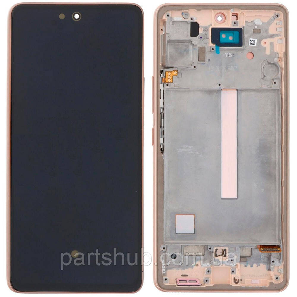 Дисплей Samsung Galaxy A53 5G A536B з тачскріном OLED Big Glass із золотистою рамкою, фото 1