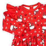 Боді-сукня для дівчинки з крильцями та пов'язкою з ламами Christmas llama, фото 2
