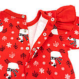 Боді-сукня для дівчинки з крильцями та пов'язкою з ламами Christmas llama, фото 5