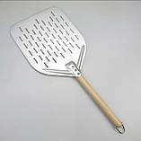 Лопата для піци нержавіюча сталь 30х77 см перфорована, фото 2