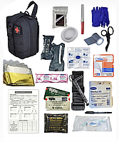Аптечка тактическая военная укомплектована №3 в итоге с быстрым сбросом черный