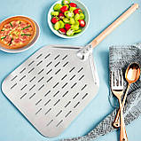 Лопата для піци нержавіюча сталь 30х77 см перфорована, фото 5