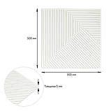 Самоклеюча декоративна 3D панель Бамбук Білий 500х500х5мм SW-00002877, фото 3