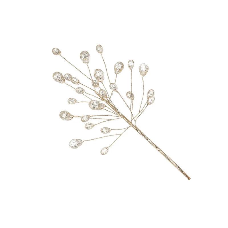 Мініввет 23 см із перламутровими кристалами та глітером Шампань, фото 1