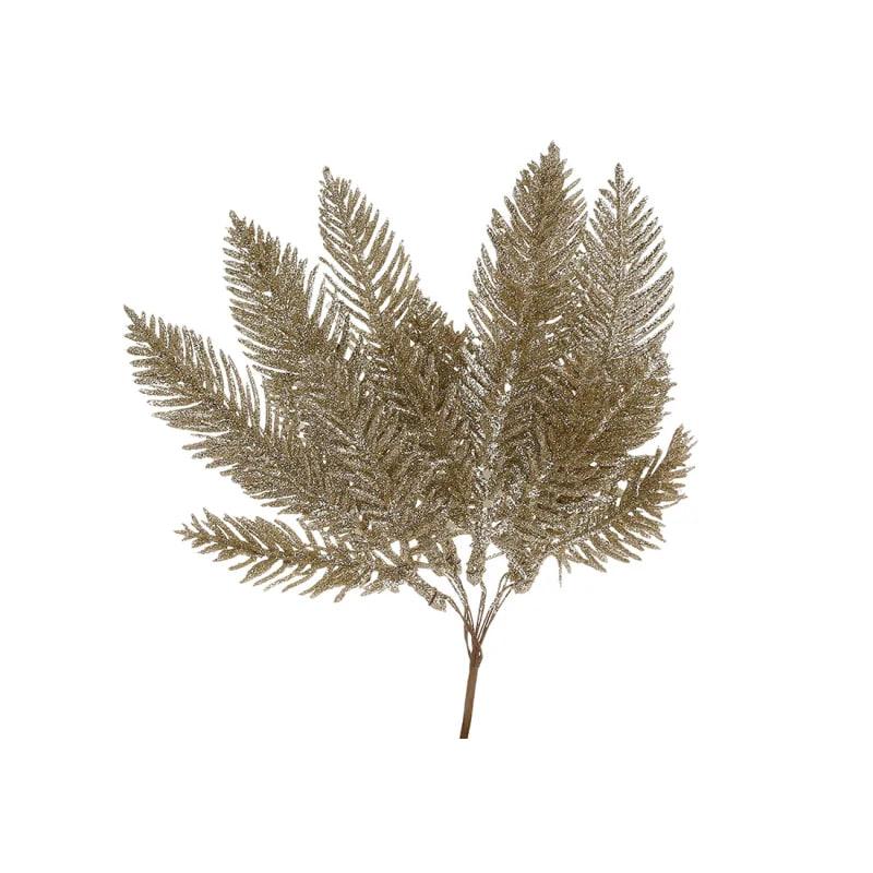 Штучна гілка 24 см Флорістичний матеріал для декору з глітером Шампань, фото 1