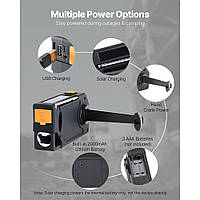 Екстрене метеорологічне радіо VEVOR, радіо з крутящим механізмом, акумулятор 2000 мАг, FM/AM/WB/NOAA сигналізація, сонячне