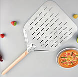 Лопата для піци нержавіюча сталь 30х77 см перфорована, фото 4