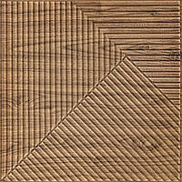 Самоклеюча декоративна 3D панель 500х500х5мм Бамбук темний Дуб SW-00002886