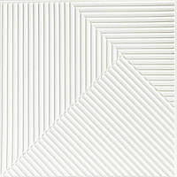 Самоклеюча декоративна 3D панель Бамбук Білий 500х500х5мм