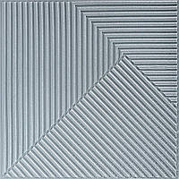 Самоклеюча декоративна 3D панель Бамбук Сірий 500х500х5мм