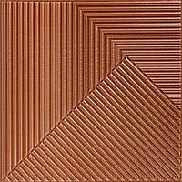 Самоклеюча декоративна 3D панель Коричневий 500х500х5мм