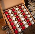 Набір новорічних кульок Slipo Оксамитний мікс червоний 36 предметів (Мікс черв.)