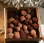 Набір новорічних кульок Slipo Оксамит бежево-коричневий 40 предметів (Оксамит беж-коричн.)