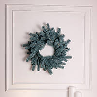 Штучний різдвяний вінок Блакитний Святковий 60 см TD-VINBL