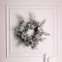 Штучний різдвяний вінок Засніжений Святковий 60 см TD-VINSN