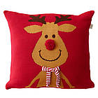 Подушка декоративна в'язана Прованс Олень з шарфом 45x45см (042329)