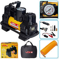 Компресор "VOIN" VL-620 150psi/15A/85 л/прикур./ліхтар/перехідник на клеми/2 циліндри