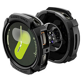 Чохол Spigen для Galaxy Watch 8 (44 mm) Rugged Armor, Black (ACS10006)