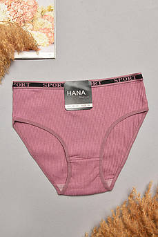 Труси жіночі напівбатальні у рубчик темно-лілового кольору 207930M