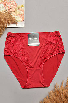 Труси жіночі напівбатальні бордового кольору 207976M