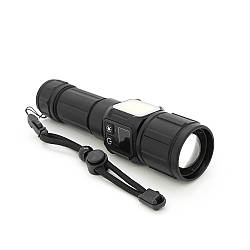 Ліхтарик BP-X708 P90, Zoom, 5+2+2 режими, корпус метал, магніт, акум 18650, індикація заряду, USB кабель, BOX